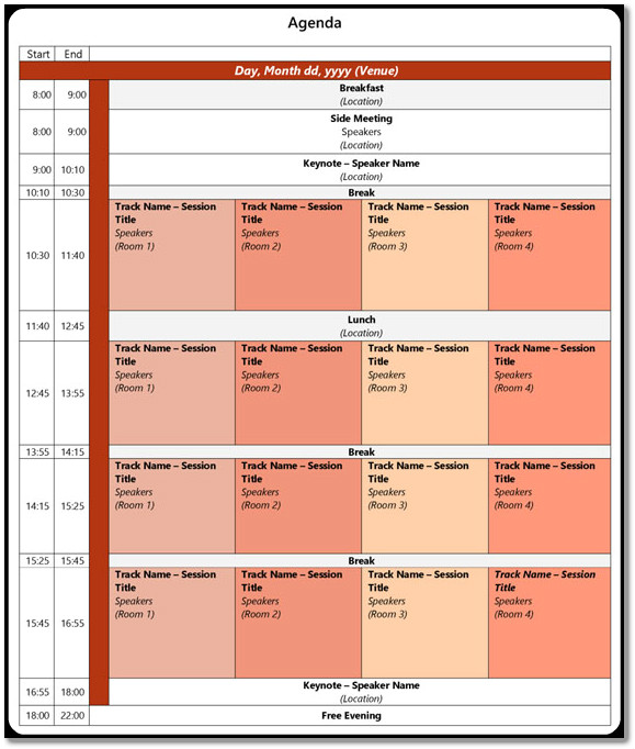 Conference Agenda Sample