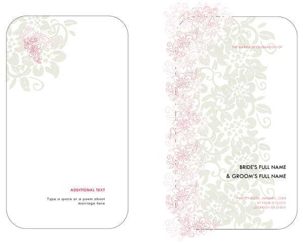 Wedding Program Example