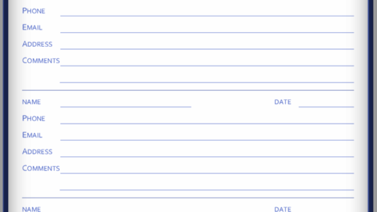 Blank Guest Book Template Word Pdf Format Excel Word Templates