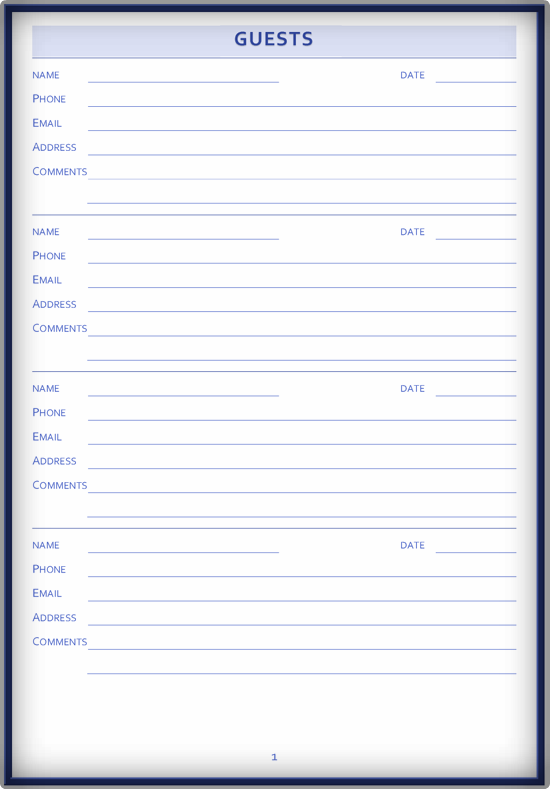 Guest Book Template