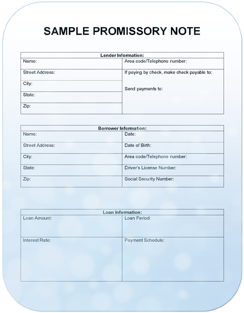 Promissory Note Example