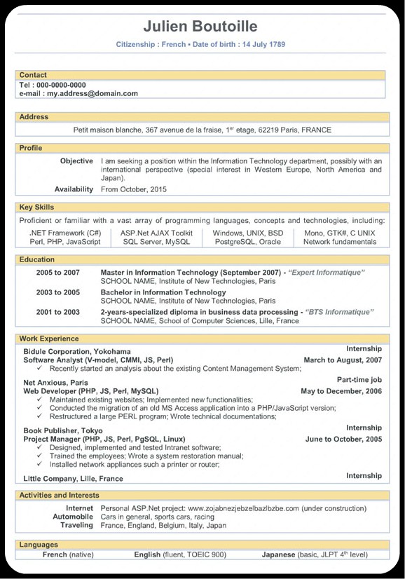 functional resume template